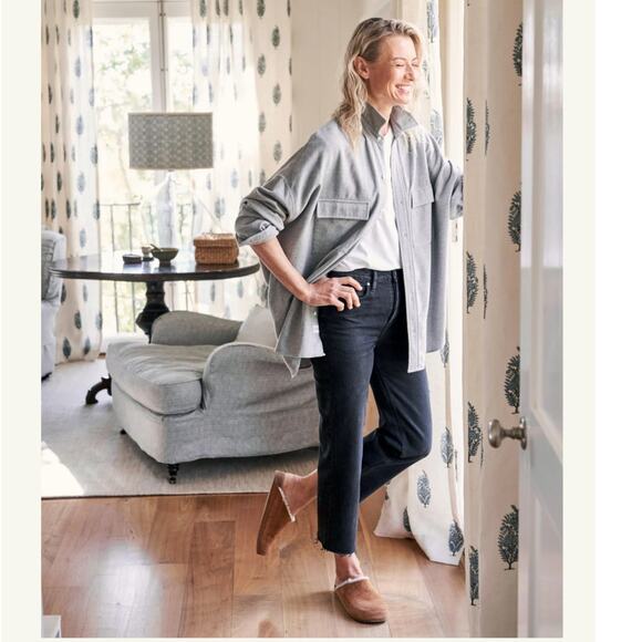 Frank & Eileen McLoughlin Gray Melange Utility Shirt Size XS/S Fireside Flannel - Picture 7 of 16